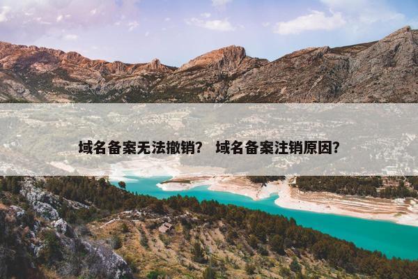 域名备案无法撤销? 域名备案注销原因?