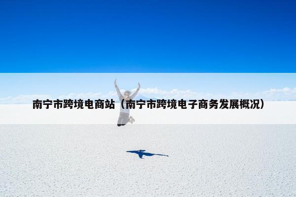 南宁市跨境电商站（南宁市跨境电子商务发展概况）