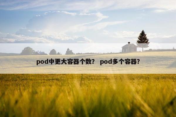 pod中更大容器个数？ pod多个容器？