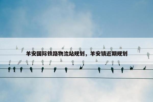 羊安国际铁路物流站规划，羊安镇近期规划