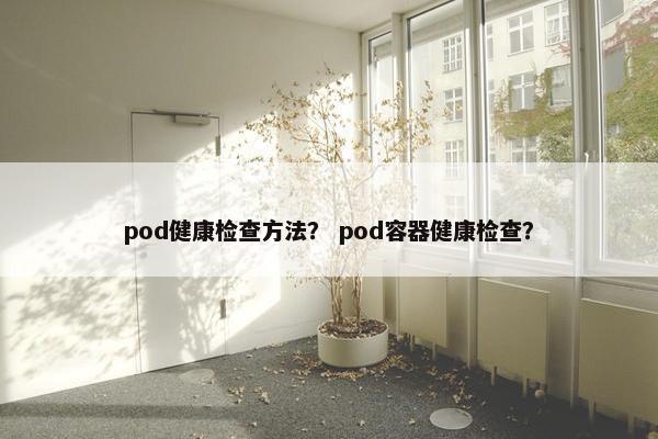 pod健康检查方法？ pod容器健康检查？