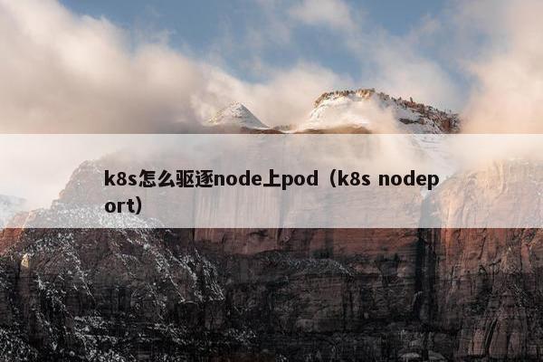 k8s怎么驱逐node上pod（k8s nodeport）